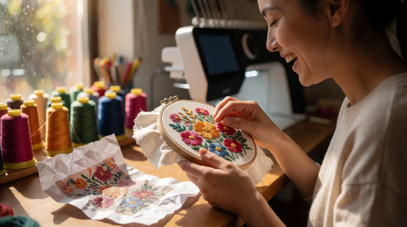 How JPG Images Become PES Embroidery Designs: