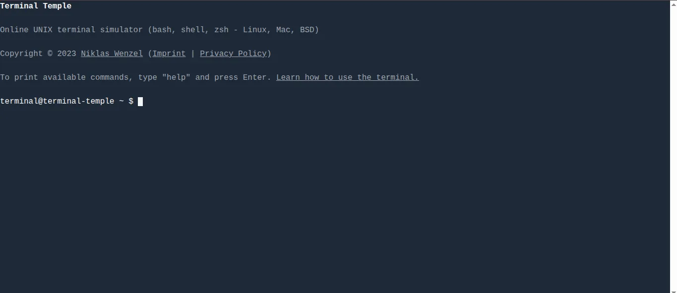 Terminal Temple simulator